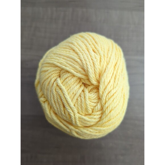 Lily Cotton Sugar 'n Cream Yarn Solids Yellow 102018-18010 4 oz 200 yds worsted - Picture 5 of 5
